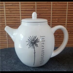 Rae Dunn stem line teapot